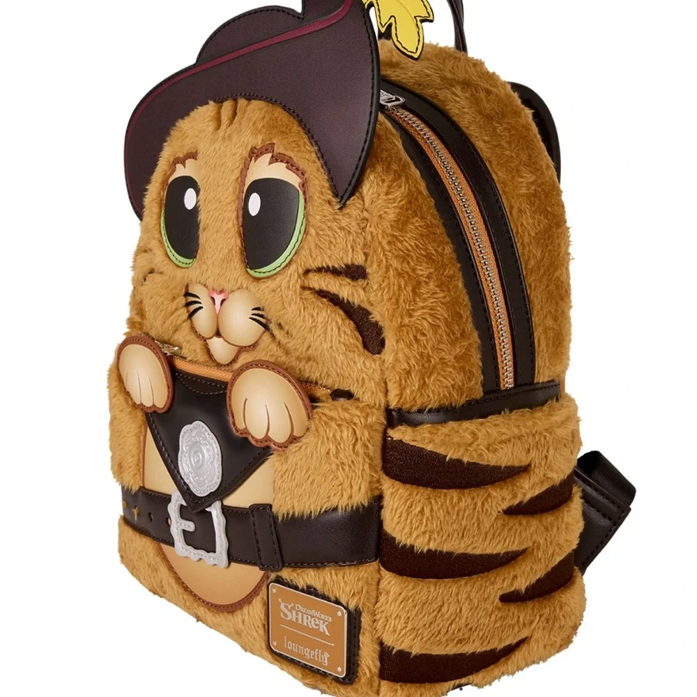 LOUNGEFLY Dreamworks Shrek PUSS IN BOOTS Cosplay Mini Backpack PERFECT! NWT‎